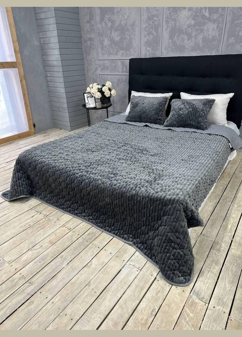 Покривало на ліжко з подушками 210х230 (П4К-Мpled+poduska004-01) No Brand (306633326)