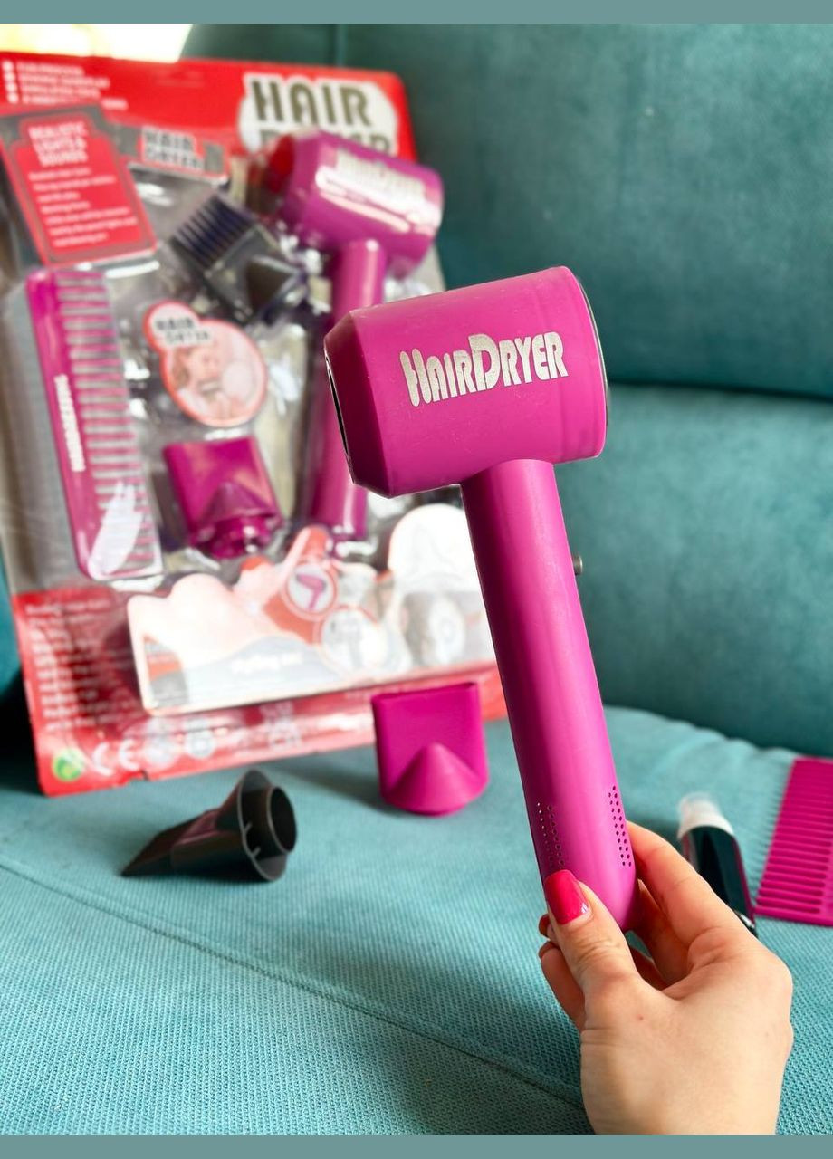 Дитячий іграшковий набір перукаря YF820-6 з функціональним феном Салон краси Фіолетовий Fun Game (327216777)