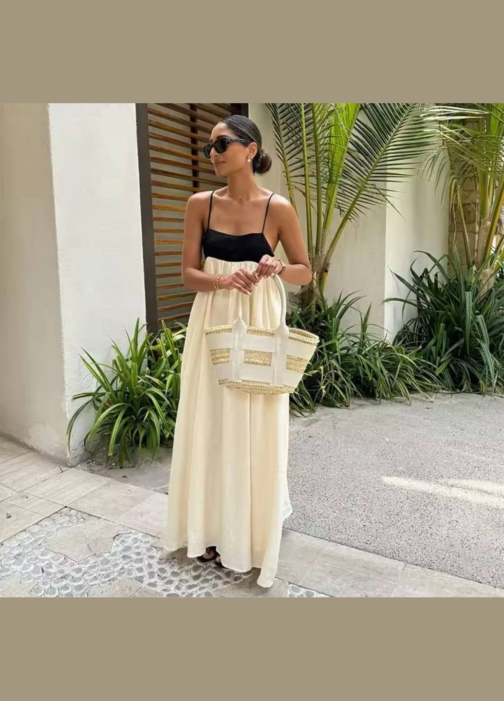 Бежева повсякденний сукня DK/DL Мода без кордонів однотонна