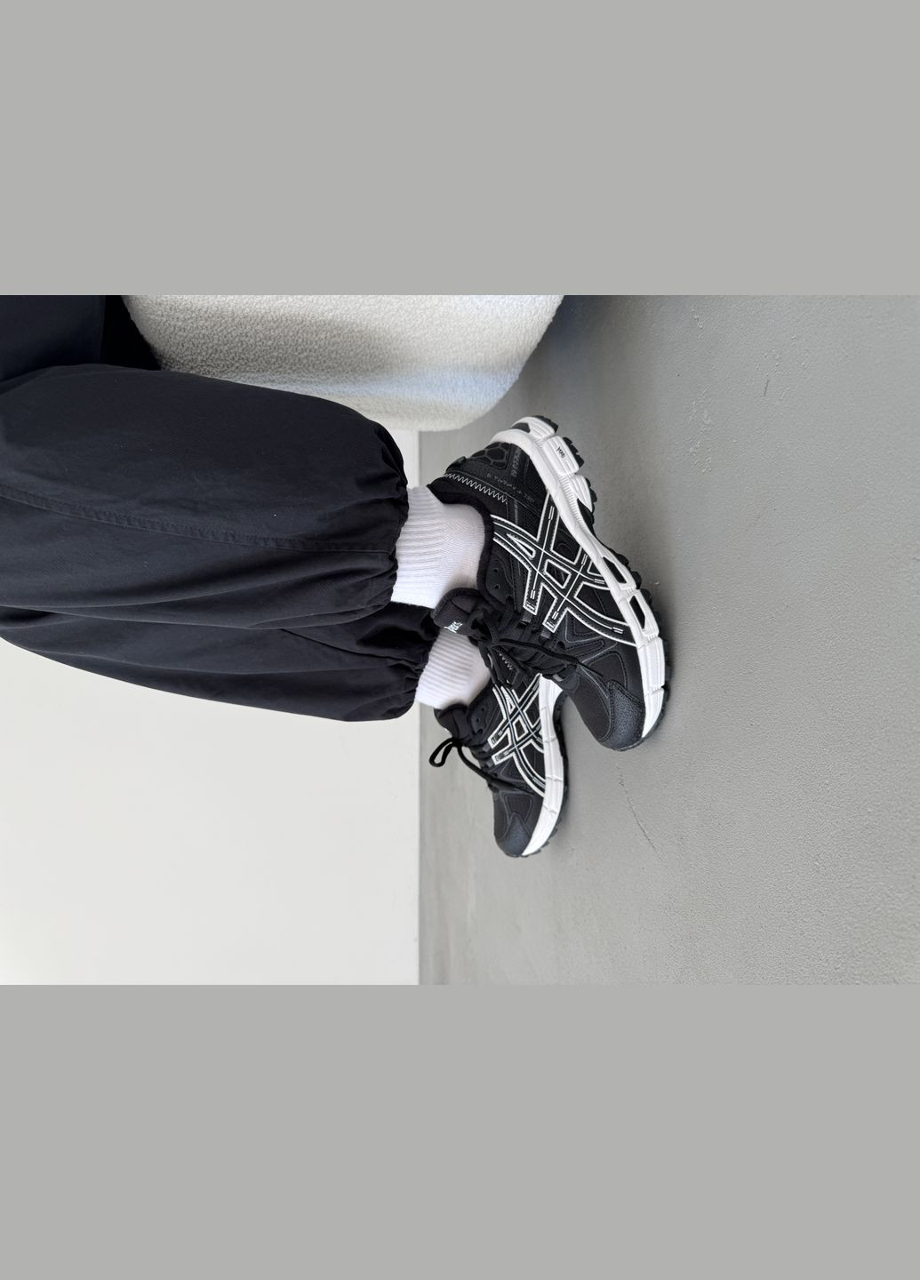 Кроссовки зимние женские Asics Gel-Kahana 8 winter fleece black white | Асикс Гель-Кахана 8 черные белые с флисом No Brand чёрные зима (307827405)