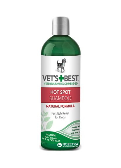 Шампунь VET`S BEST Hot Spot Shampoo против воспалений для собак 470 мл (vb10010) Vet's Best (288576466)
