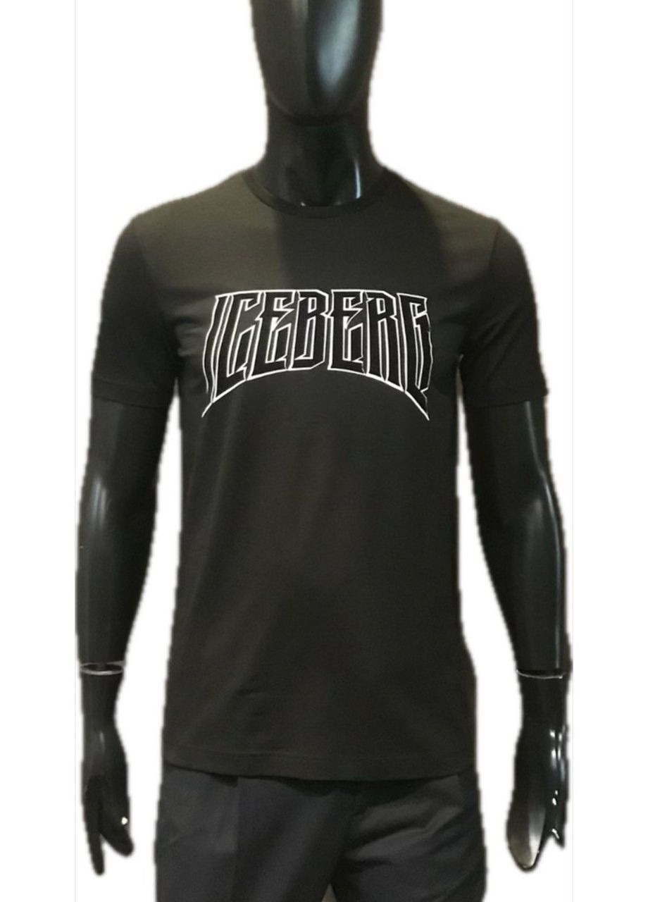 Чорна футболка з коротким рукавом Iceberg