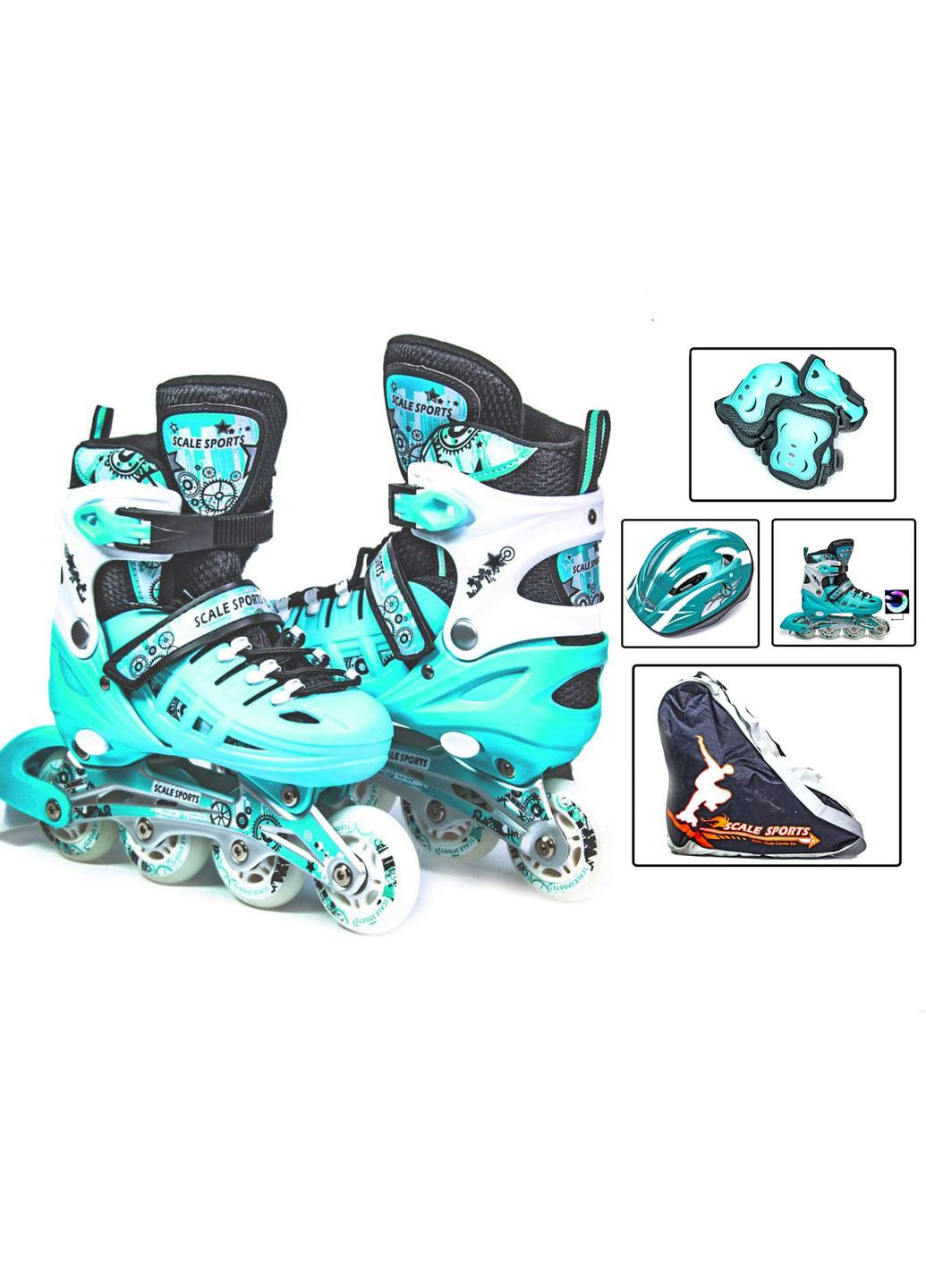 Комплект роликів Scale Sport. Mint (розмір 29-33) LF 905-3 Scale Sports (340909998)
