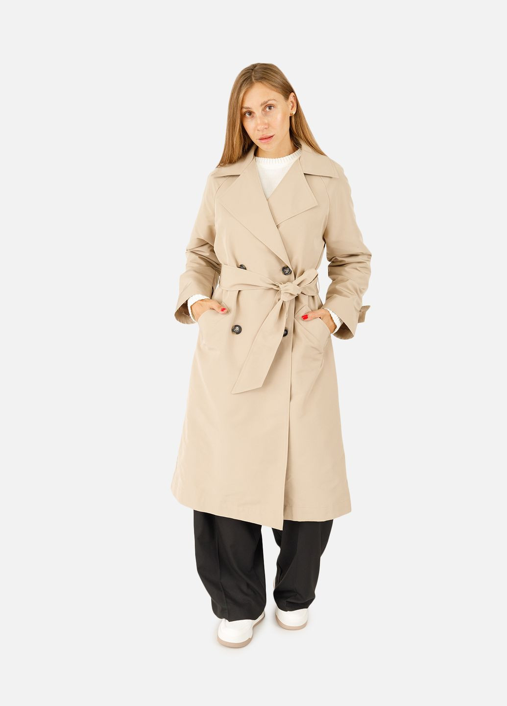 Жіночий плащ колір бежевий ЦБ-00258990 RUKAV демісезон (301196353)