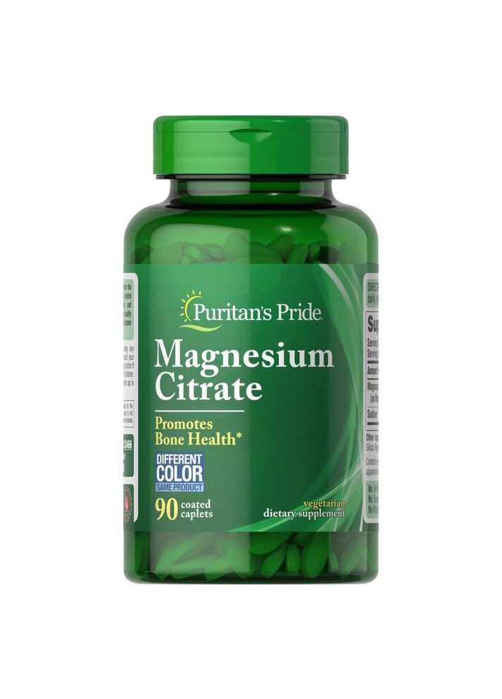Цитрат магния Puritan's Pride Magnesium Citrate 200 mg, 90 каплет Puritans Pride (361035522)