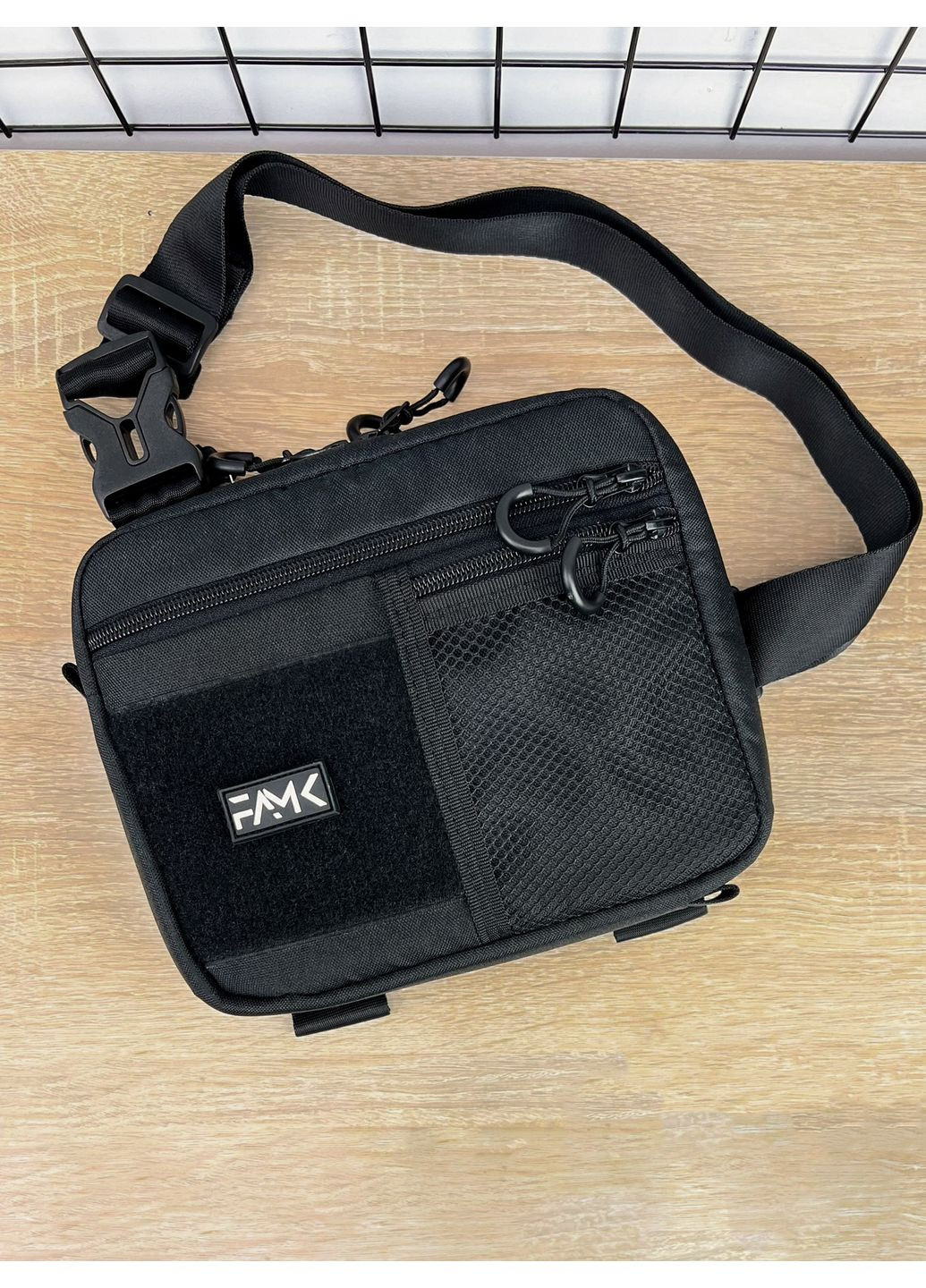 Сумка трансформер 3в1 2.0 (сумка через плечо, нагрудная – слинг, бананка) для мужчин и женщин, Черный Famk (362268161)