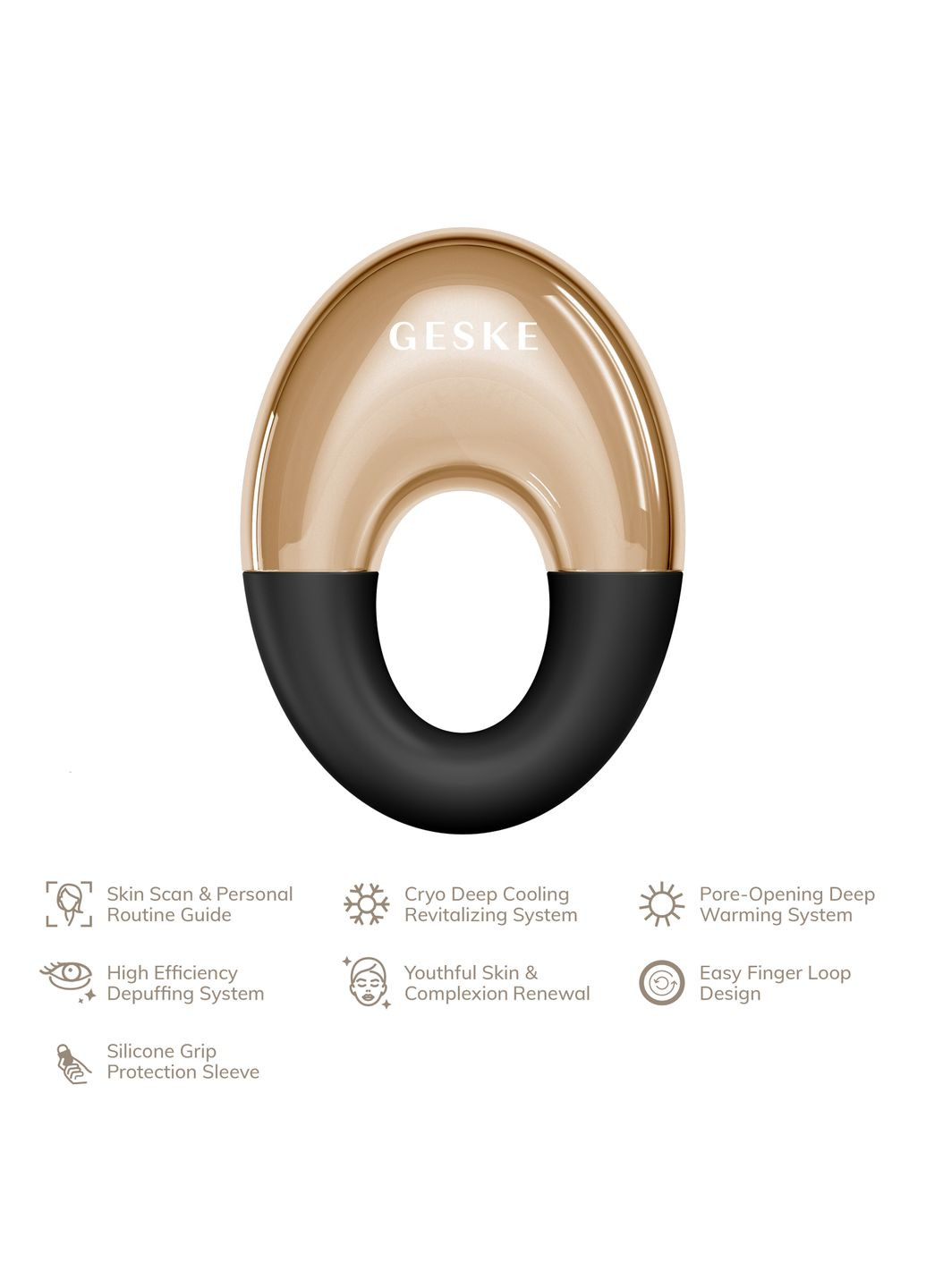 Массажер для глаз Cool&Warm Eye Massager 7в1 gray GESKE (341526116)