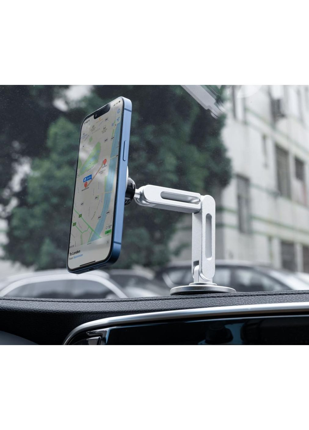 Автодержатель C148 Universal Magnetic metal 360° rotating Holder Silver (7109739) XO (360402851)