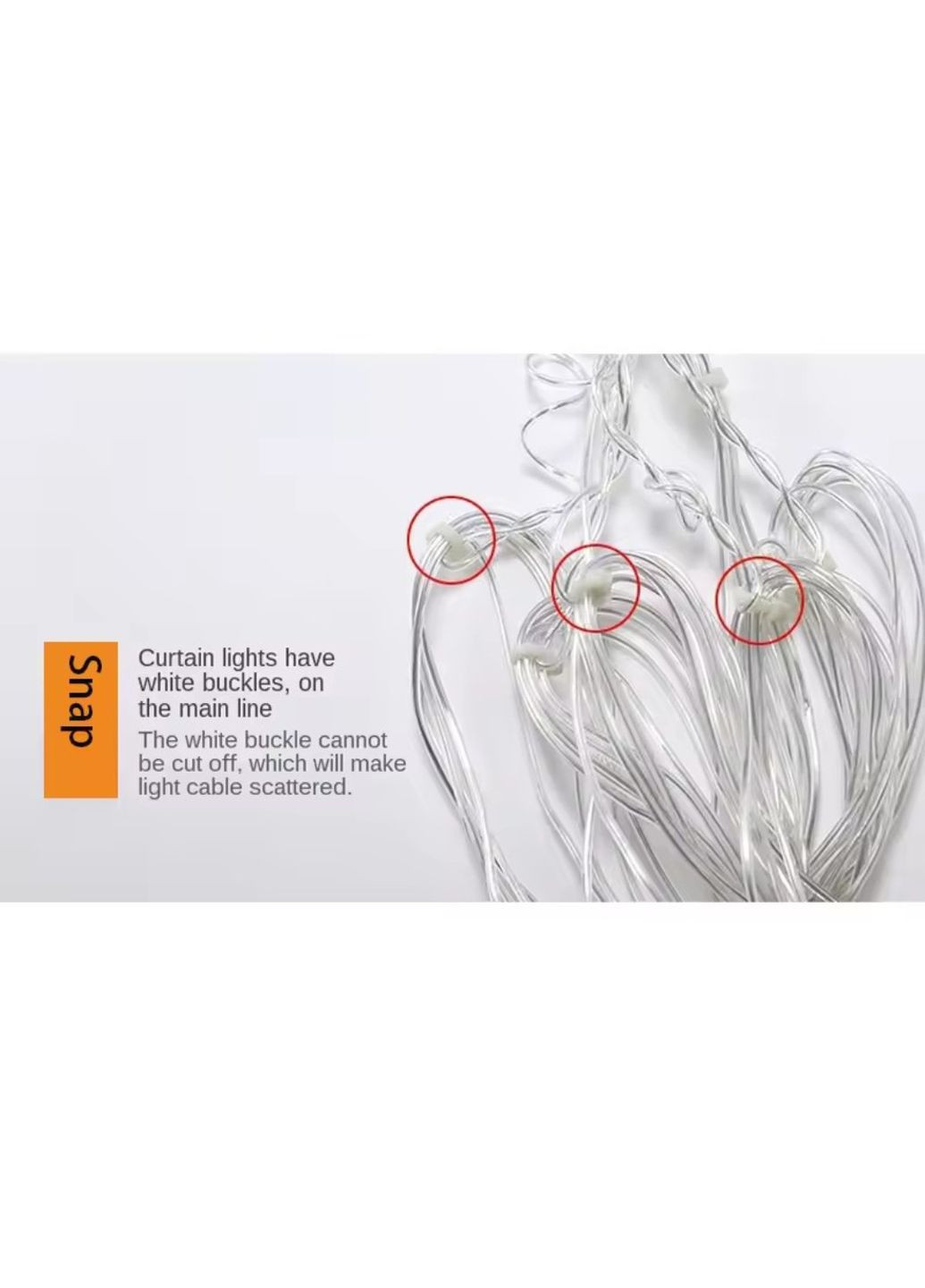 Гирлянда штора 220 В Рождественские снежинки Холодный белый 3.2м No Brand (370440515)