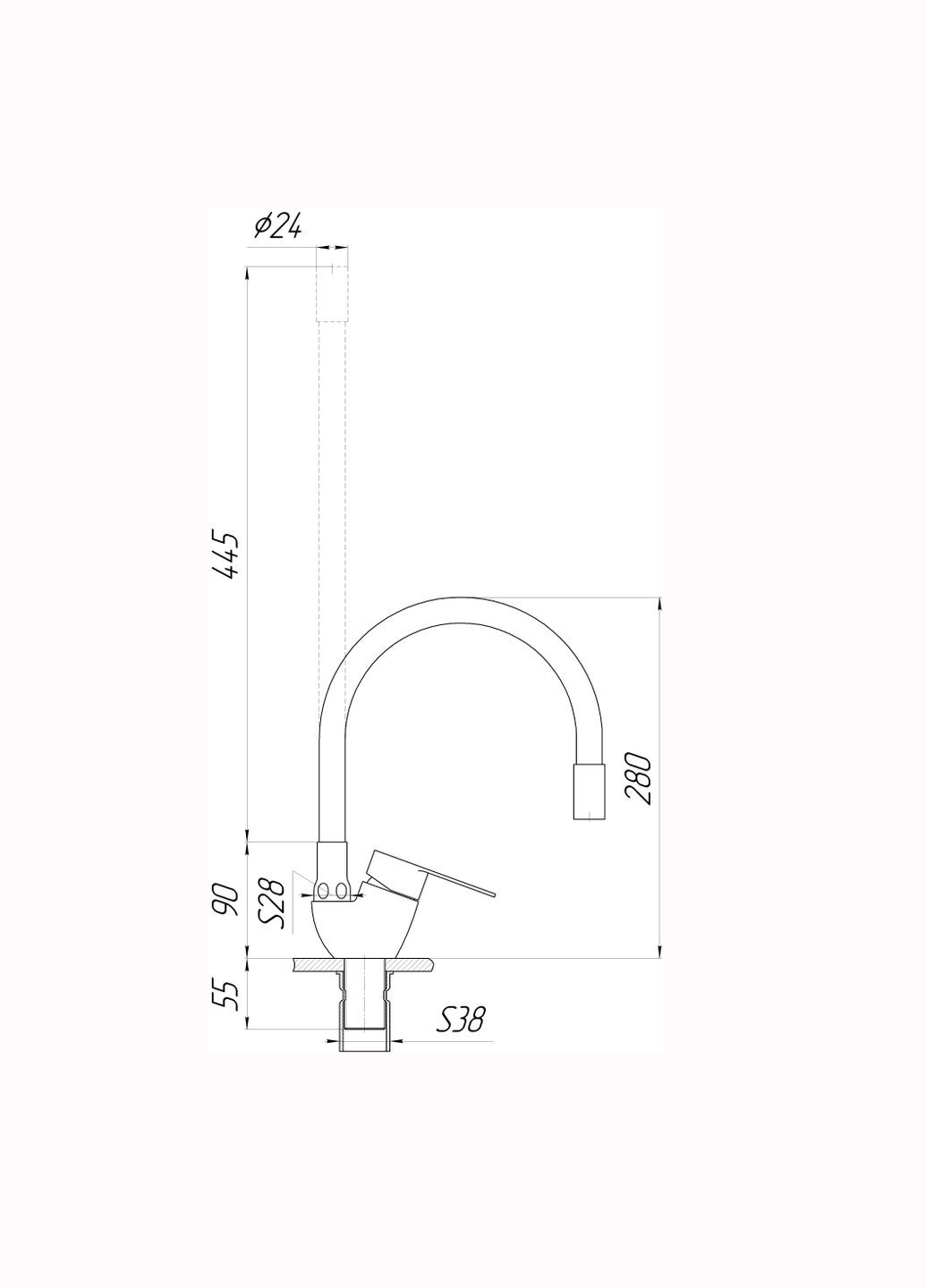 Смеситель для кухни MAIN SM-203SB Globus Lux (335040753)