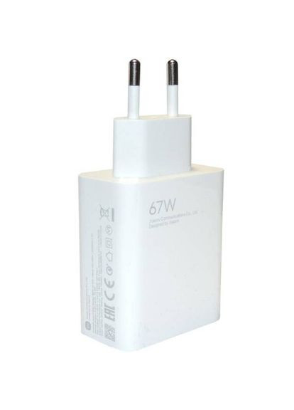Мережевий зарядний пристрій 67W HyperCharge Type-A White (BHR07SKEU) Xiaomi (352061061)