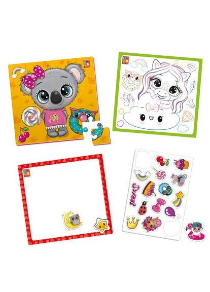 Набір для творчості "4в1. Пухнастики та солодощі" укр Vladi toys (369729368)