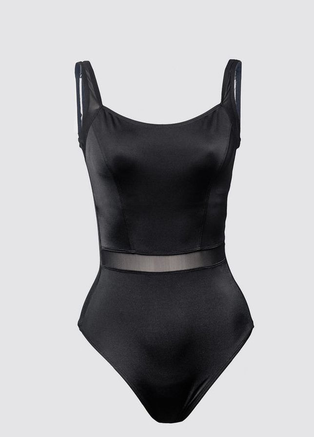 Черный летний цельный купальник танк с сеткой танк Morelito 01.6015 black