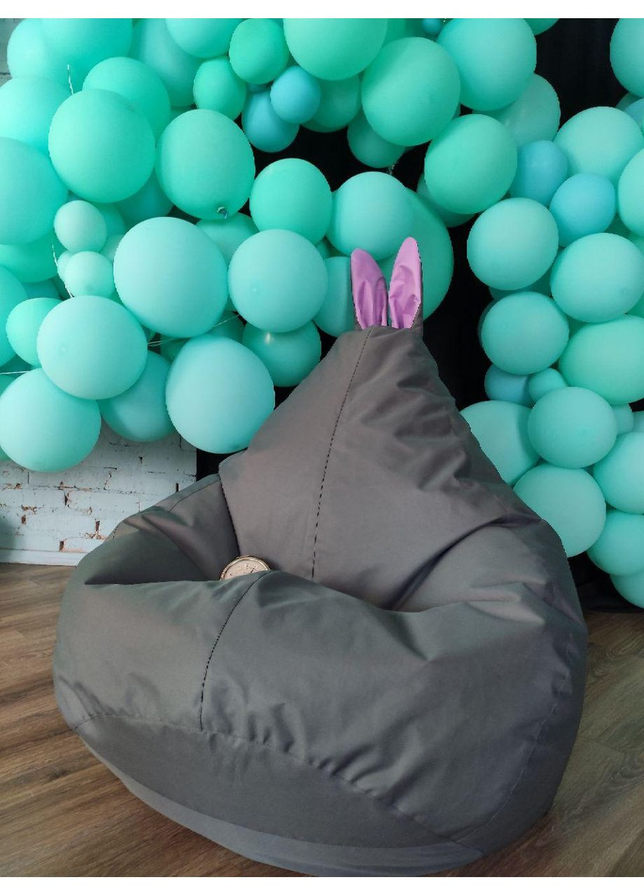 Крісло - мішок груша Зайчик, L - 120х90 Оксфорд 320+вушка 414 SkyPuff (361257562)