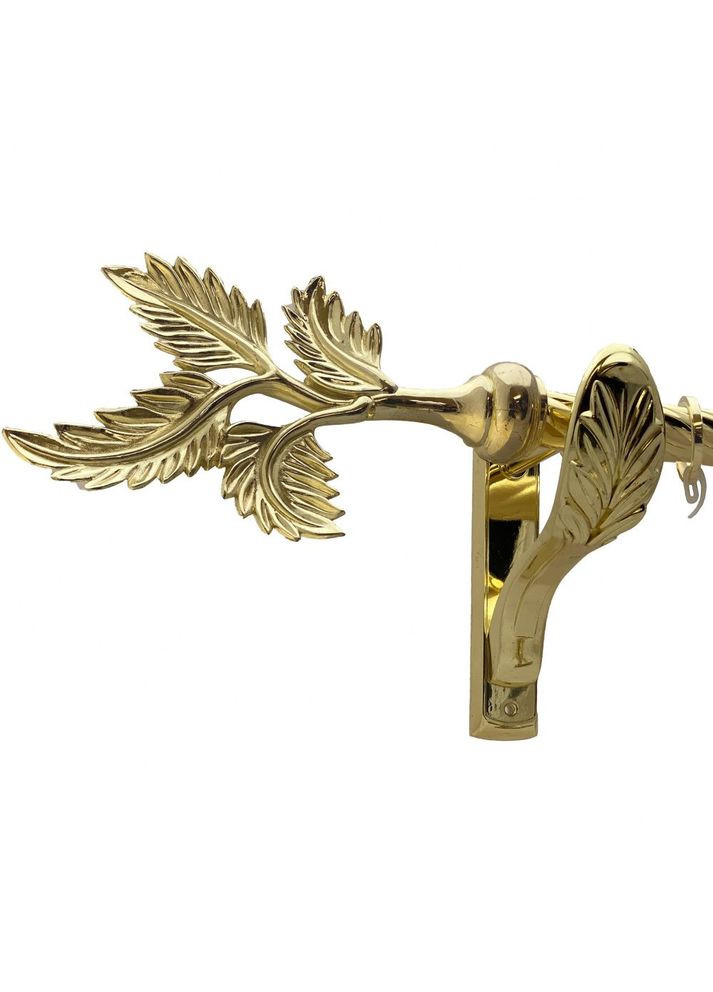 Карниз Папороть металлический однорядный ретро скрученная труба Золото 25 мм 200 см (00-00010856) ORVIT (300285182)