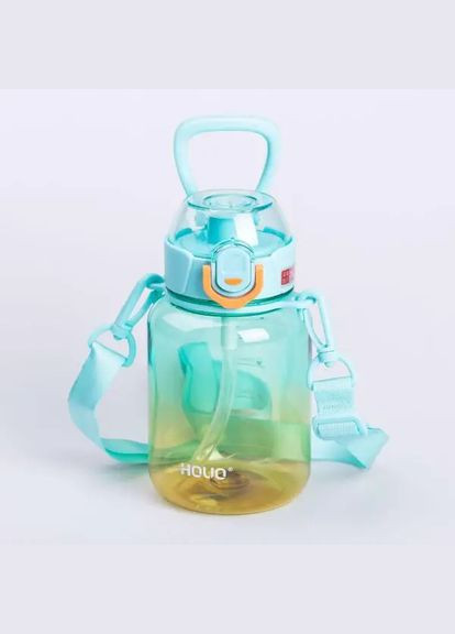 Пляшка для води багаторазова 700 мл пляшечка з трубочкою для спорту та школи 16.5 см HP-14-32TU Yiwu (325922751)