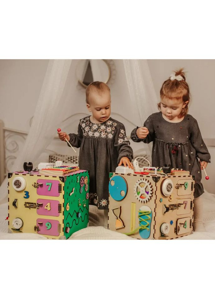 Розвиваюча іграшка Бізікуб Temple Group TG200123 30х30х30смРізнокольоровий No Brand (302385783)