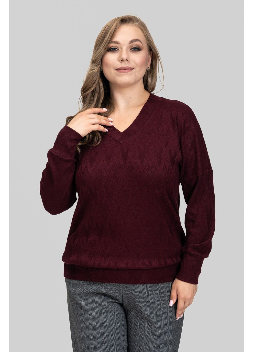Бордовый демисезонный женский свитер из ангоры мелисса all posa (ap102600p) A'll Posa