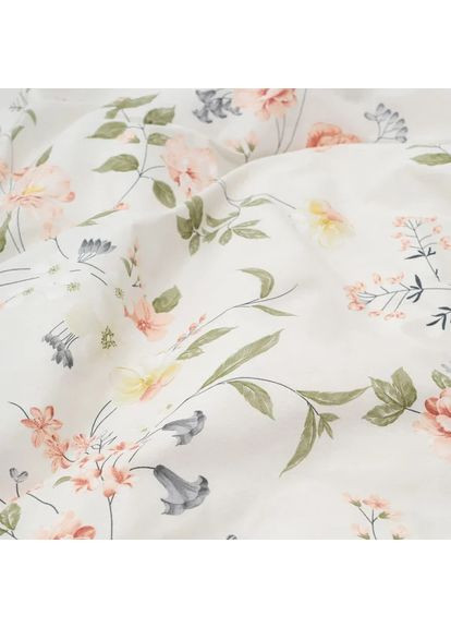 Постельное белье евро с простынью на резинке Ранфорс 2 25358-E-2 220х200 см Viluta (366574675)