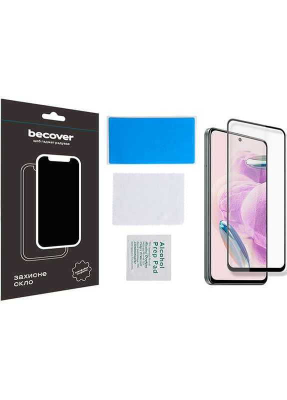Захисне скло для Xiaomi Redmi Note 12S Black (709751) BeCover (323108201)