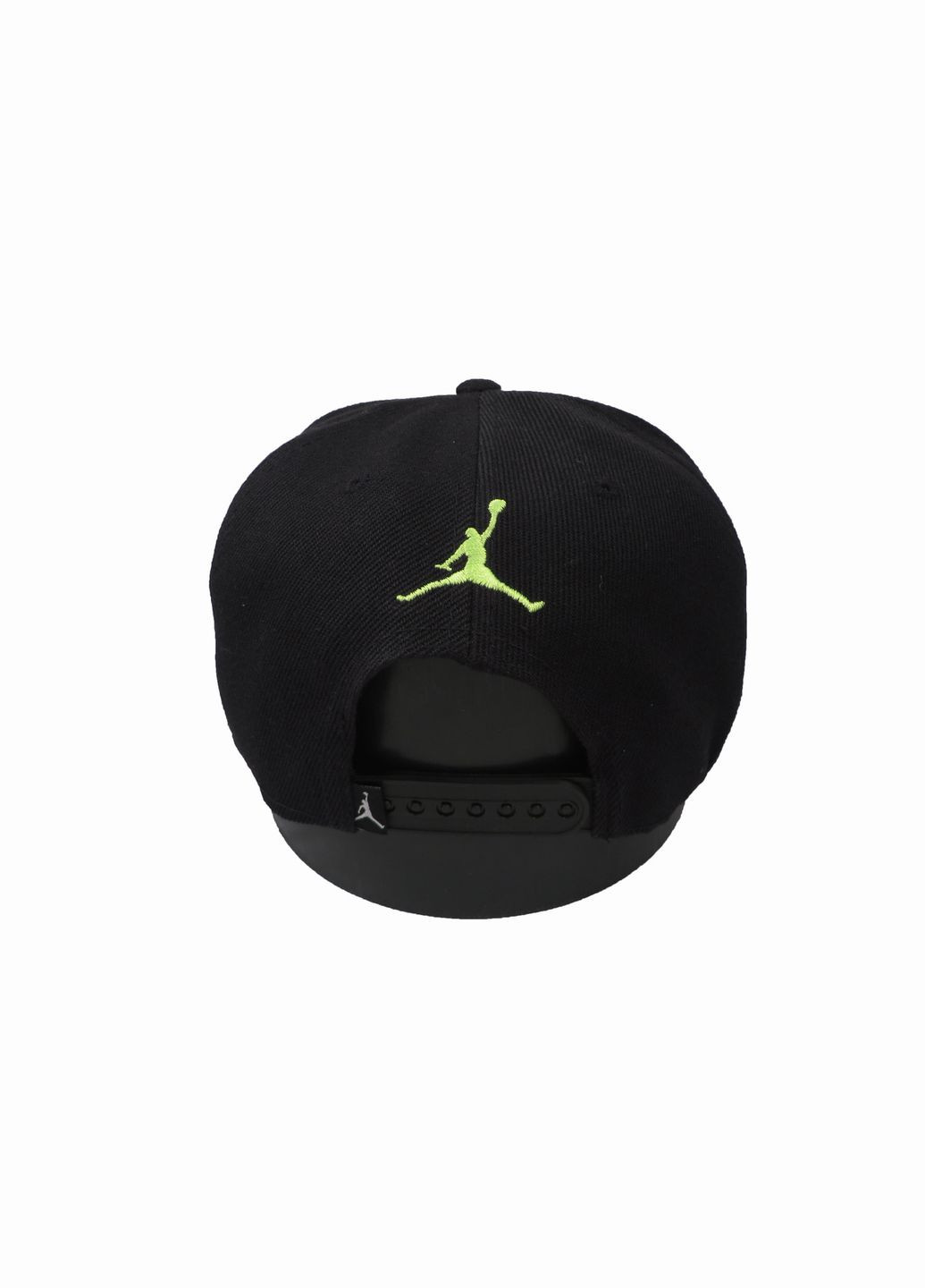 Чорна кепка з баскетболістом із салатовим логотипом Jordan (272151460)