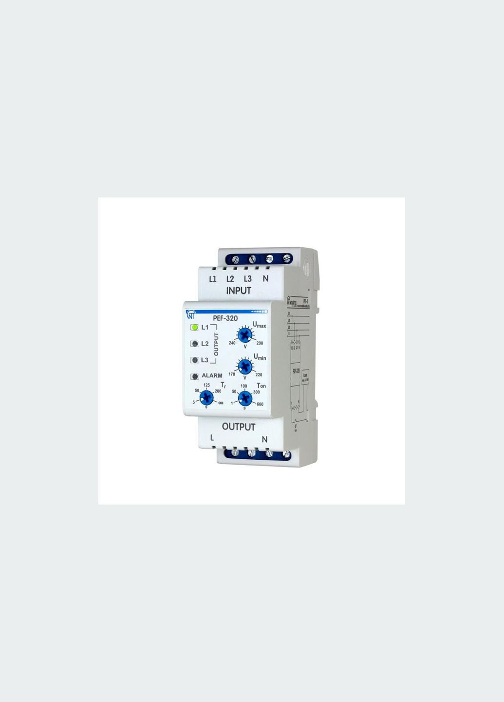 Електронний перемикач фаз 16A [NTPEF3200] ПЕФ-320 Новатек-Електро (338191306)