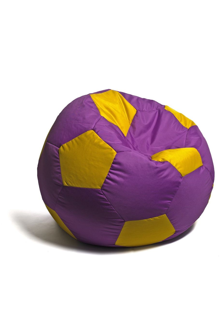 Кресло бескаркасное мешок груша "Футбольный мяч", с внутренним чехлом 90х90 см, оксфорд, /желтый Pufok (276070415)