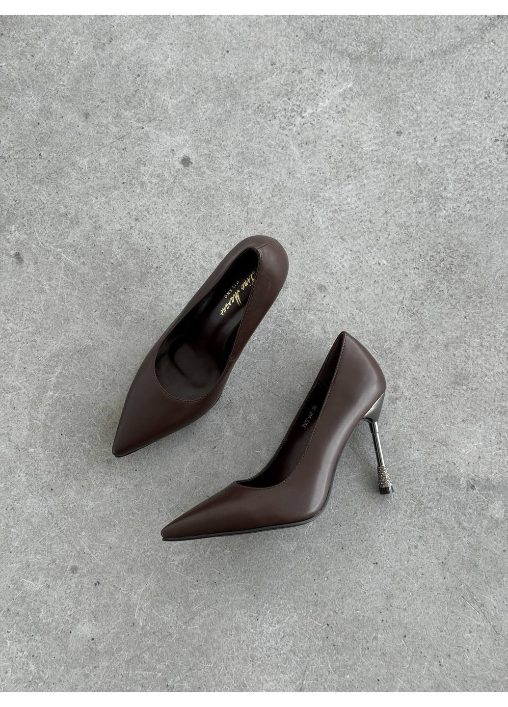 No Brand Коричневі туфлі коричневий з штучна шкіра, — демісезон (370368602)