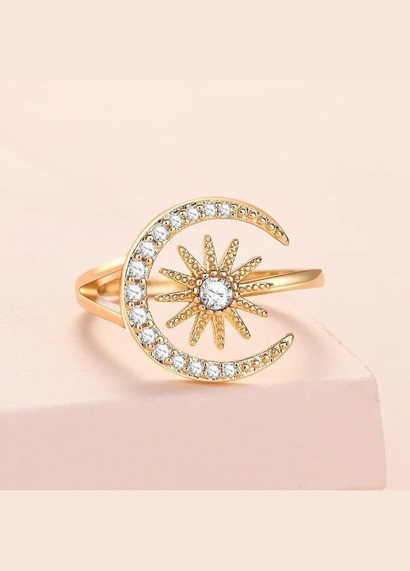 Кольцо серебристое женское Солнце и Луна Баланс Природы кольцо девушке со стилем размер 17 Fashion Jewelry (285780985)