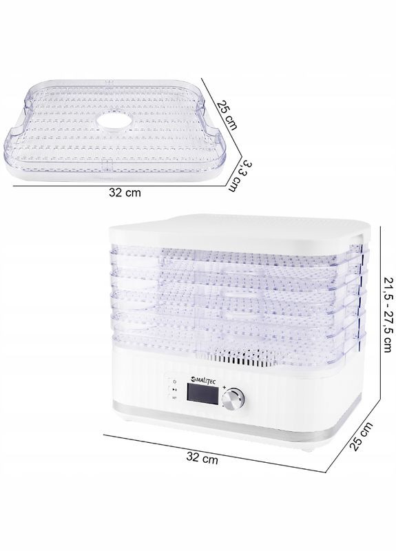 Сушка для фруктов и овощей 450 Вт (Польша) Maltec (337342280)