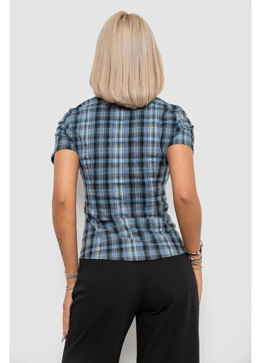 Синяя рубашка женская в клетку Ager 230R065