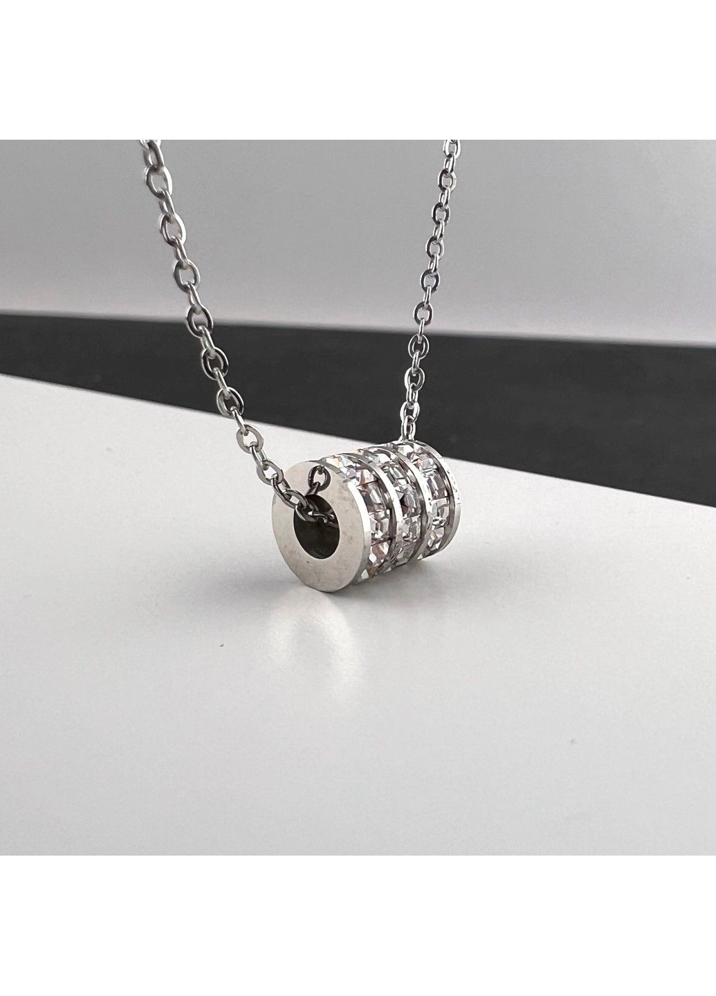 Жіноча підвіска з каменчми із медичної сталі PSw-079 No Brand (299340031)