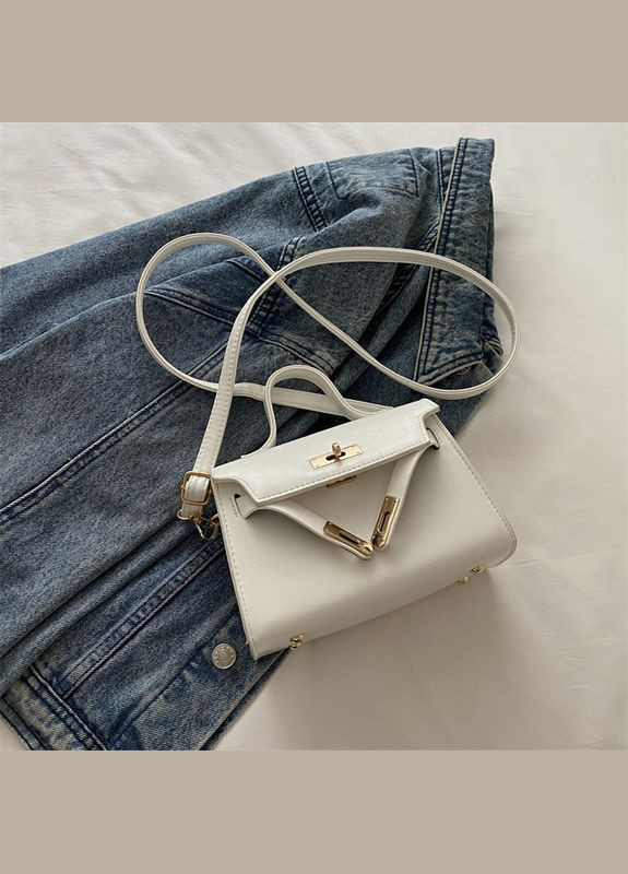 Женская сумка 6184 кросс-боди белая No Brand (313235622)