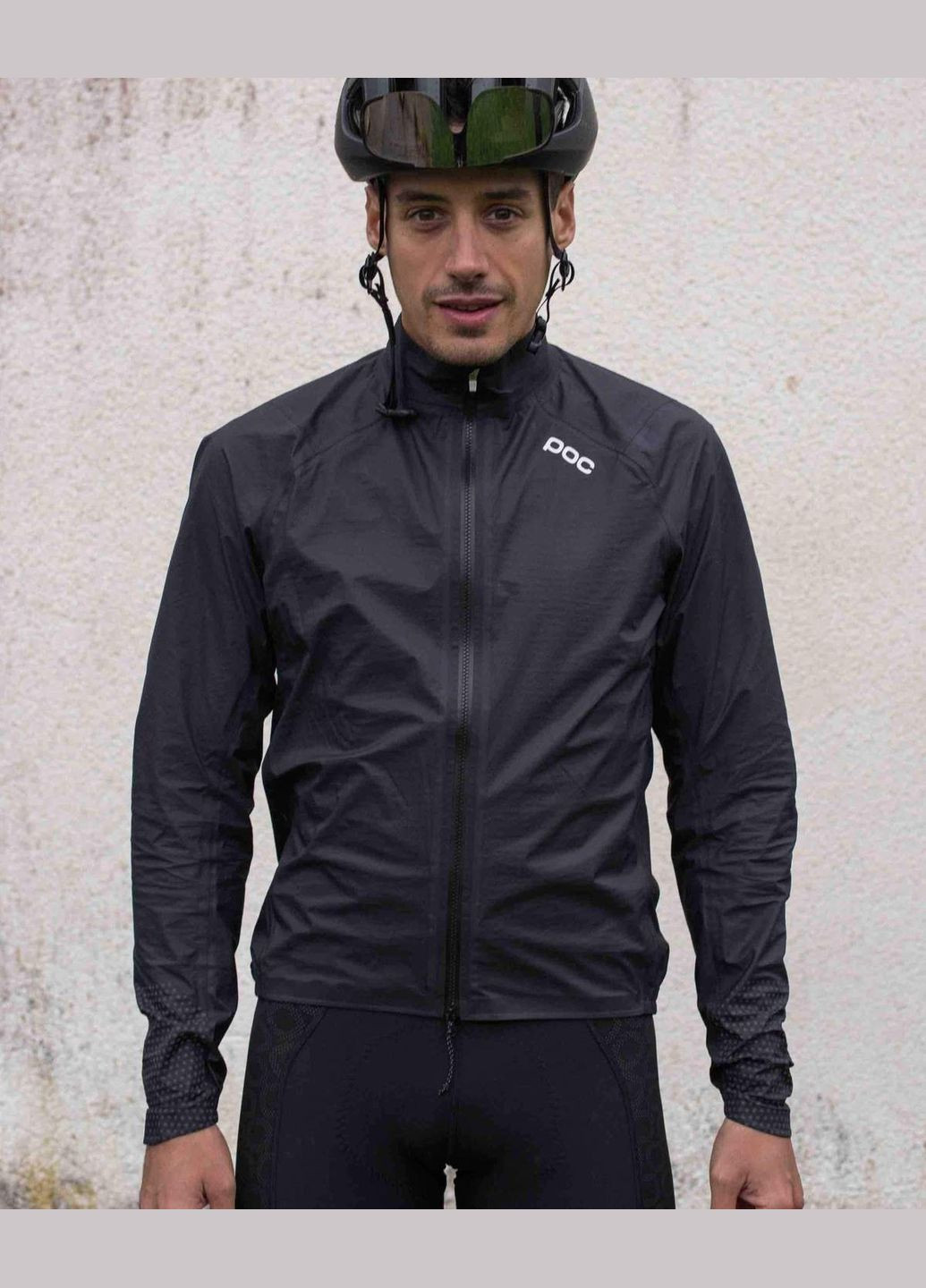 Черная демисезонная велокуртка haven rain jacket POC