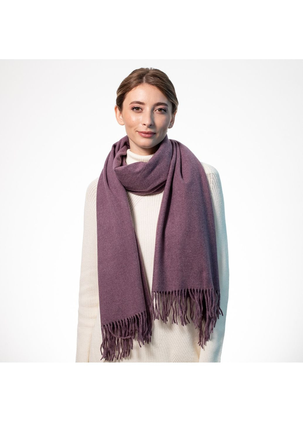 Палантин жіночий однотонний кашемір фіолетовий EDWARD LuckyLOOK 555-532 (322791758)