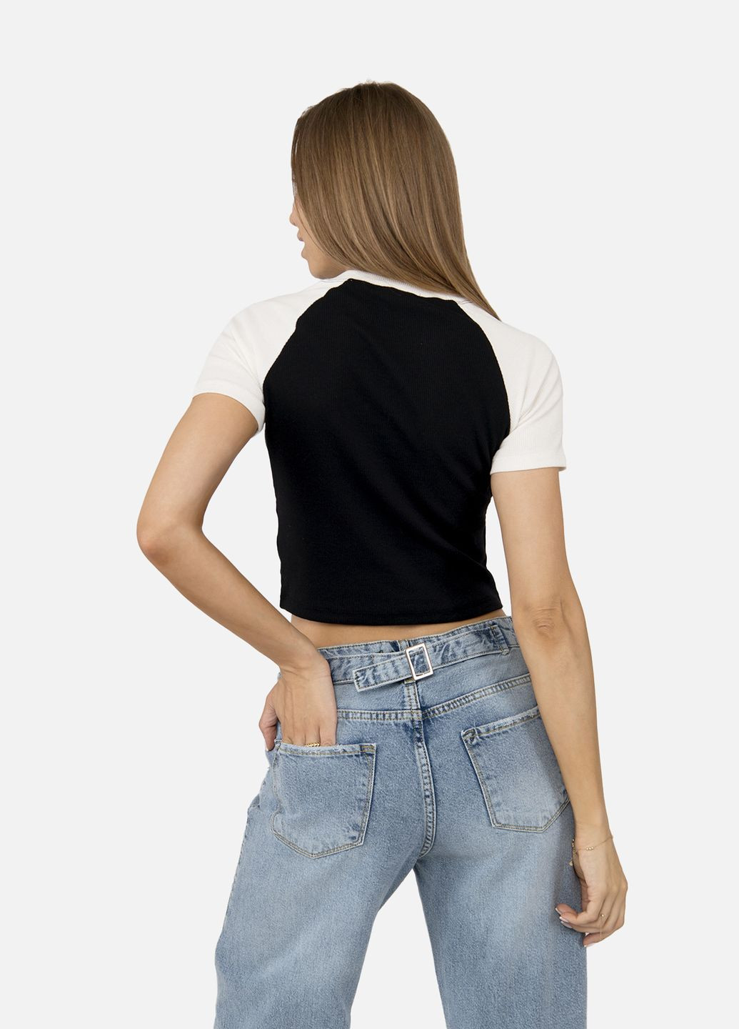 Жіноча футболка з коротким рукавом колір чорний CB-00255010 Divon - (319084633)