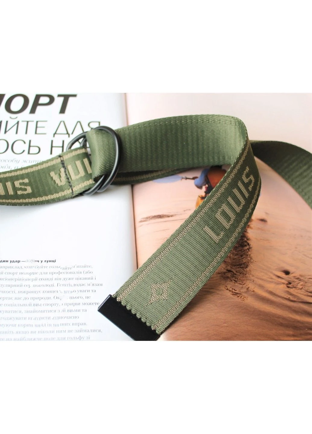 Тренд сезону тканинний ремінь хакі t198 BR-S (371882963)