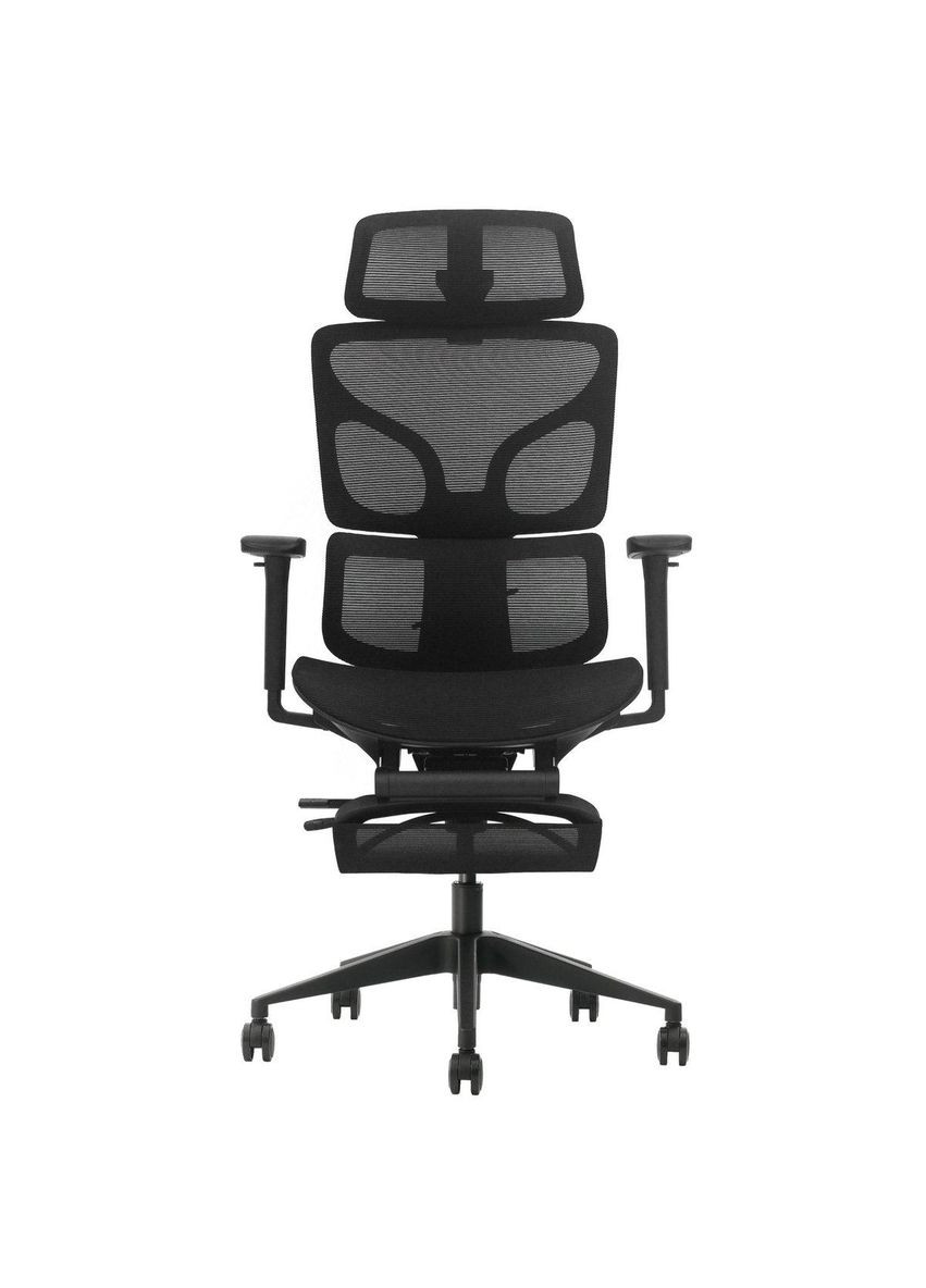 Крісло поворотне MARKUS F чорна сітка/чорний каркас з підставкою для ніг Intarsio (367253573)