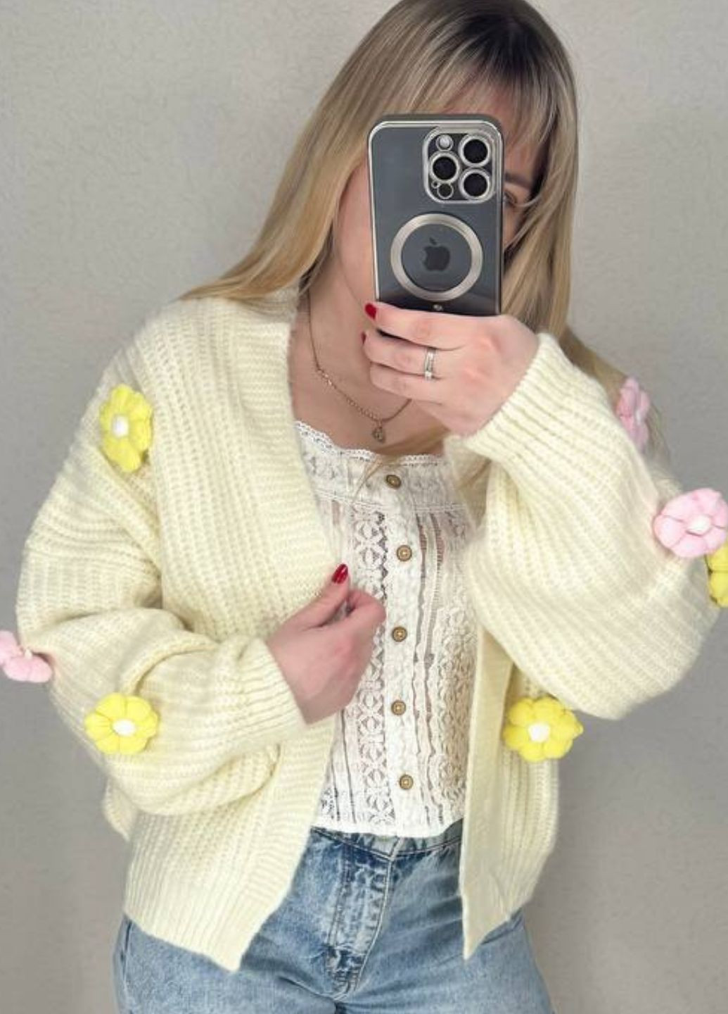 Молочный демисезонный кардиган Allthings