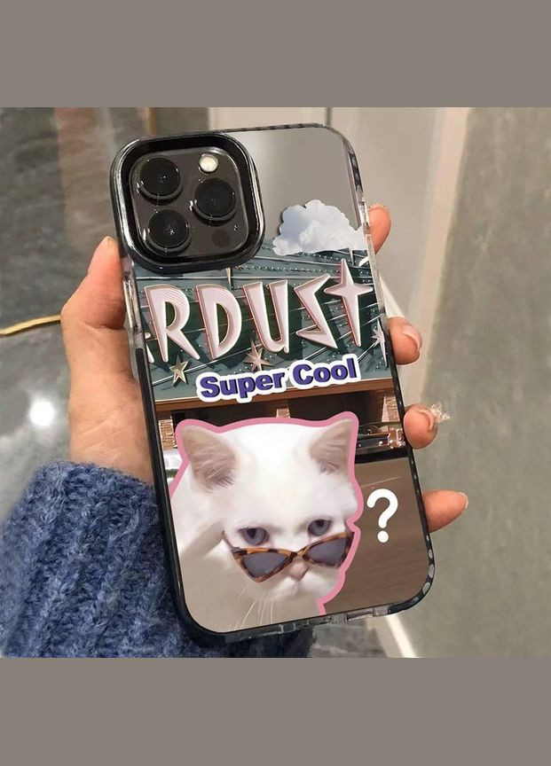 Чехол на iPhone 14 Pro Max Super Cool Cat, защитный, прозрачный Apple (316151516)