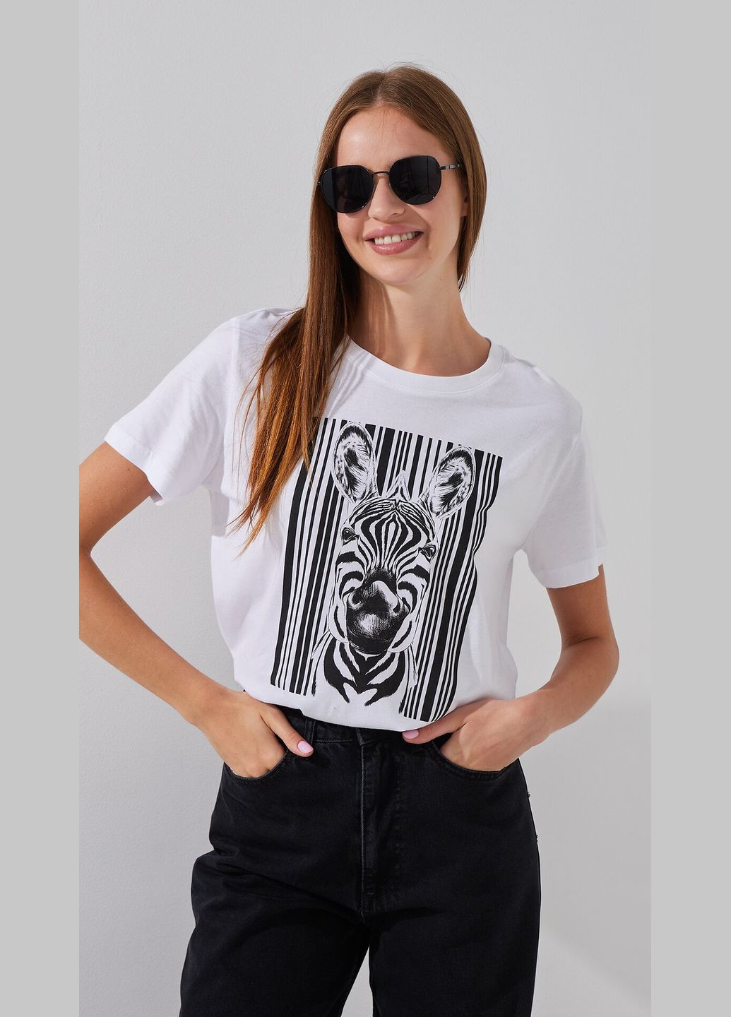 Футболка с принтом женская P-WB02403 Белый shop (2000999228629) LAWA - (355022174)