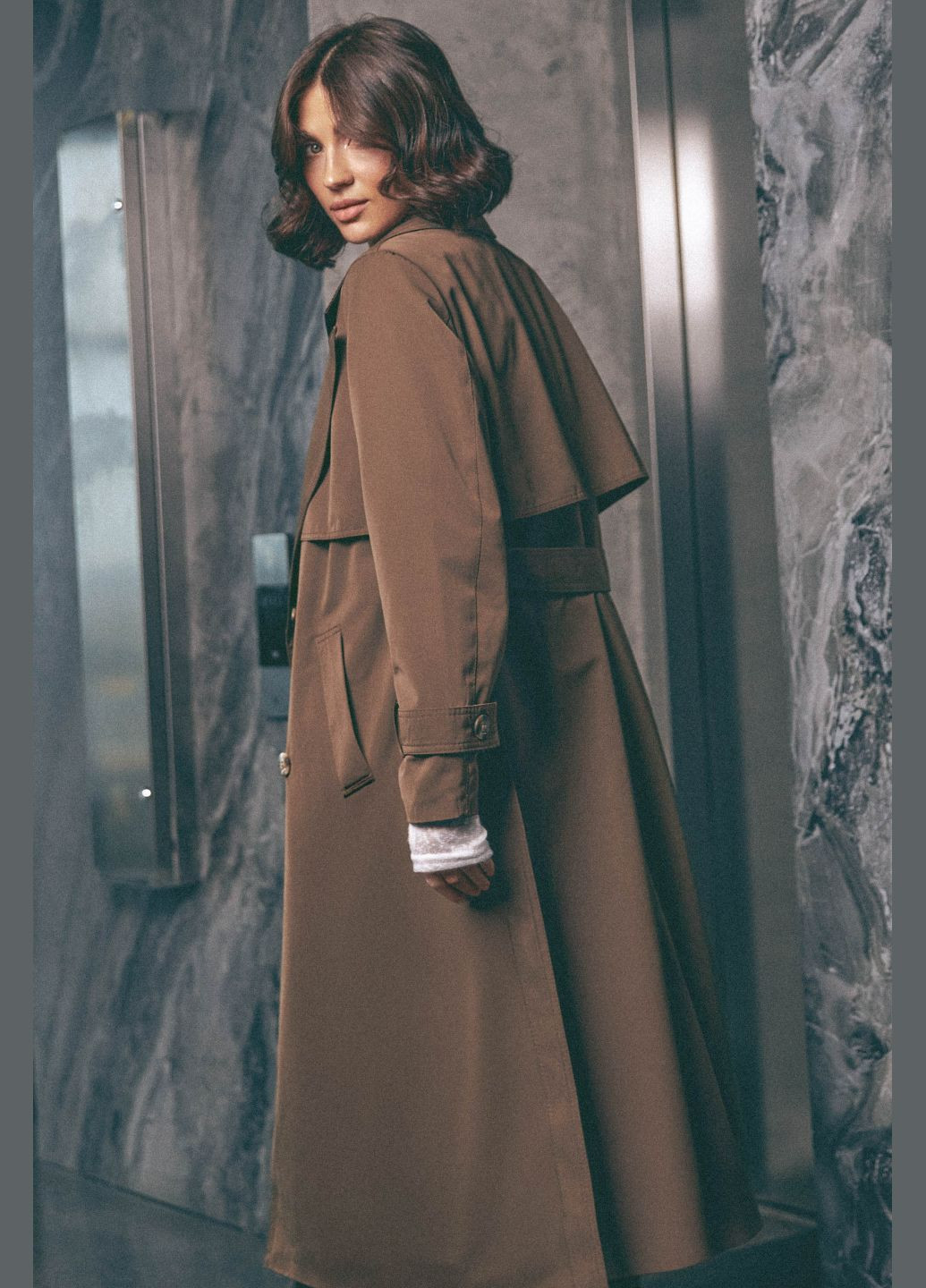 Коричневое демисезонное Пальто ST-Seventeen