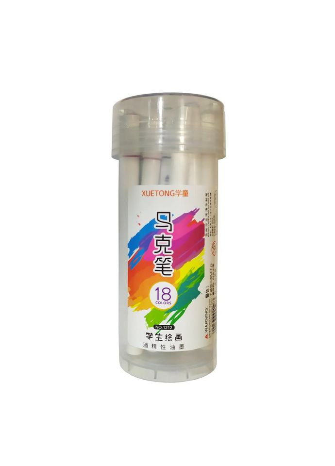 Набір скетч-маркерів Bambi 1212-18, 18 кольорів у тубусі No Brand (330601785)