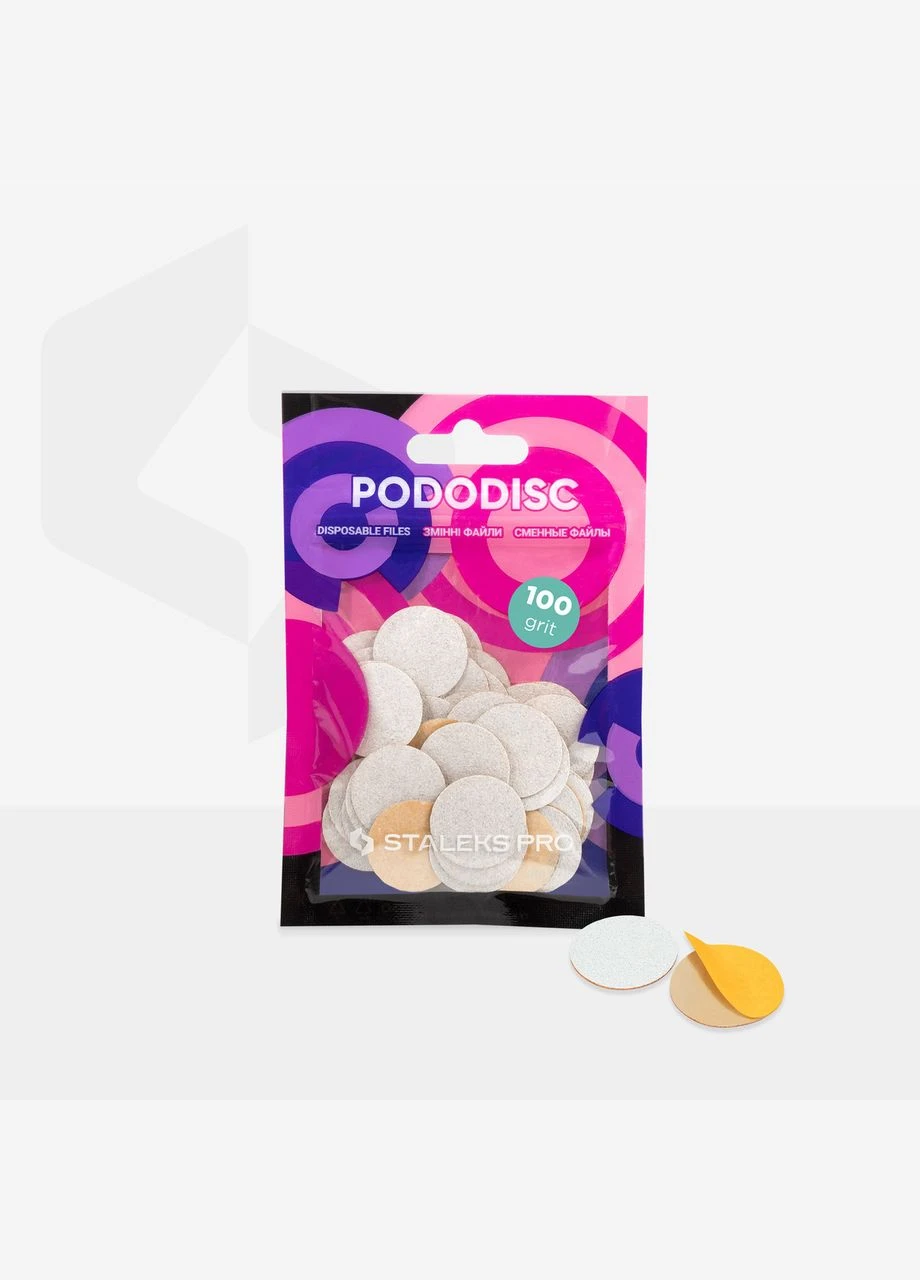 Змінні файли білі для педикюрного диска 100 грит pododisc staleks pro m 50 шт Stalex (306548000)