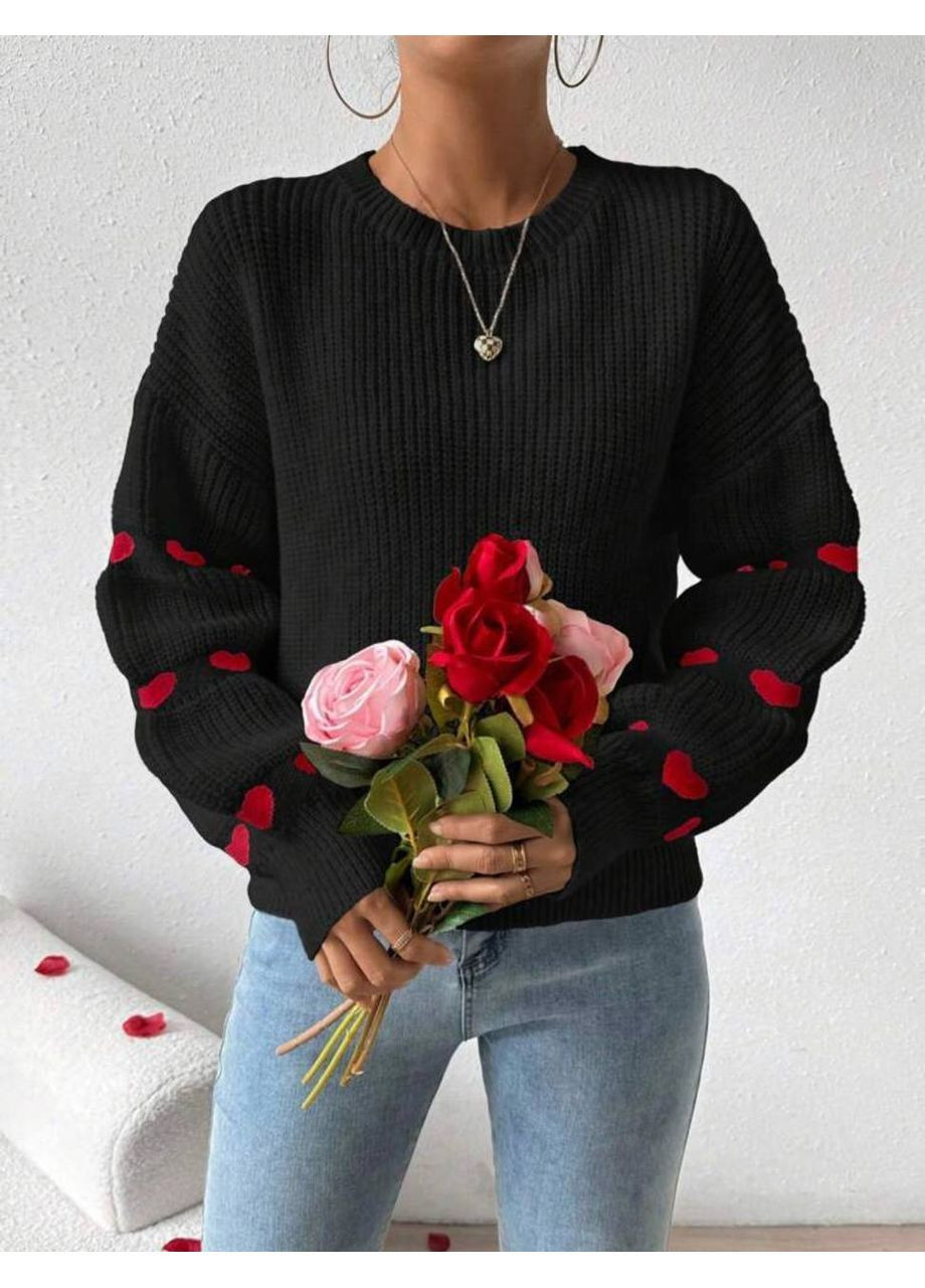 Черный демисезонный свитер женский No Brand