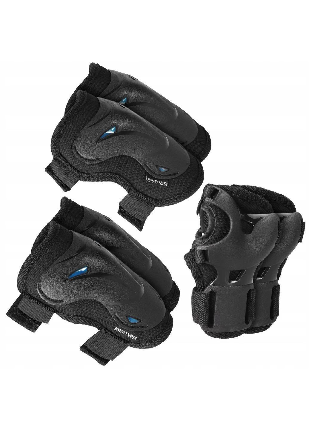 Комплект захисний 3 в 1 V-KY0003-S Size S Black/Blue SportVida SV-KY0003-S (275654116)