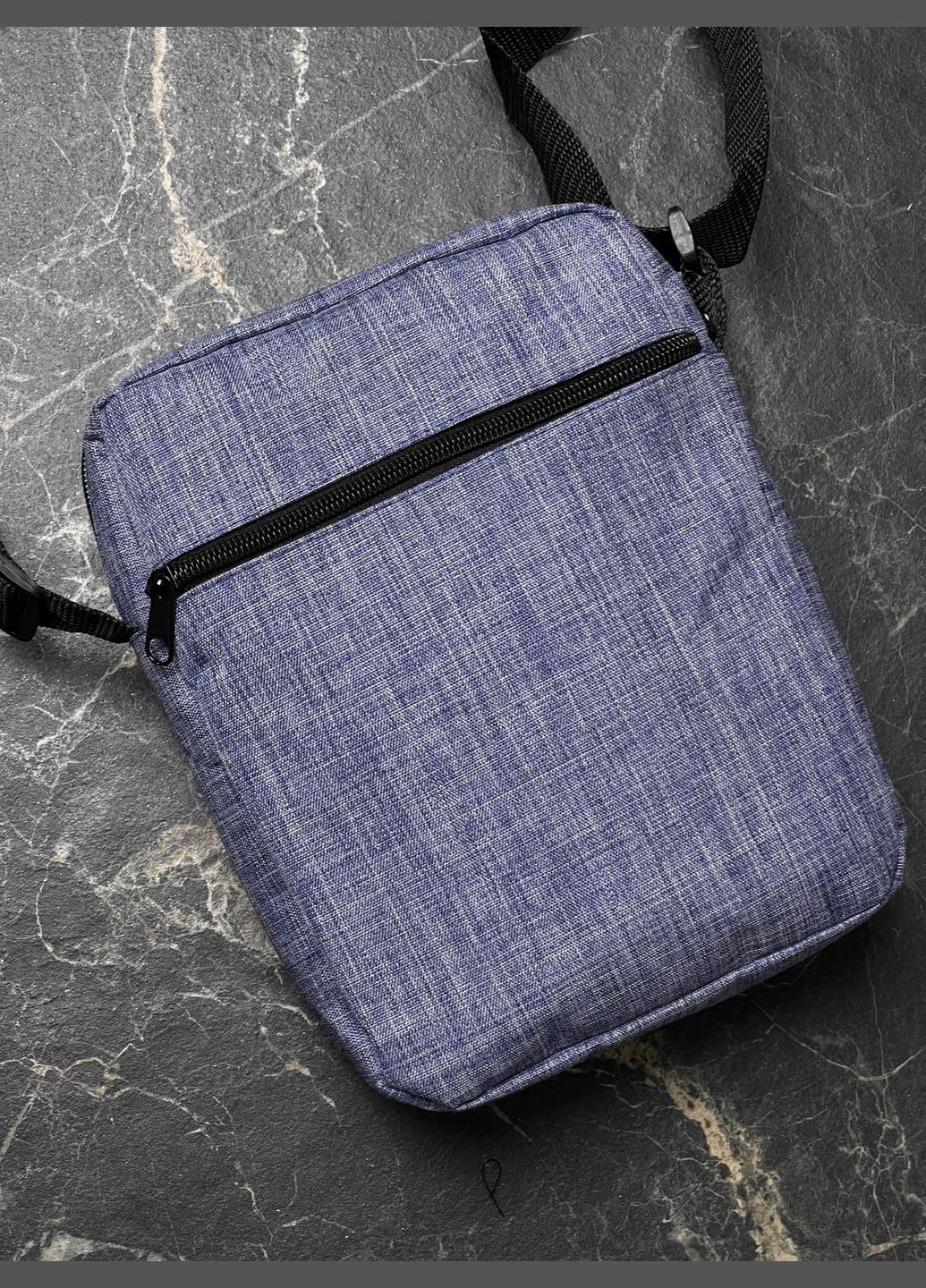 Барсетка фіолетовий меланж з чорним лого No Brand (330128503)