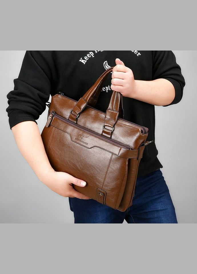 Мужская сумка для документов мужской деловой портфель женский светло-коричневый Eton (322284092)