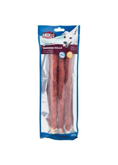 Лакомство Denta Fun Chewing Rolls для собак Палочка для чистки зубов с уткой 28 см 250 г 3 шт Trixie (331651798)