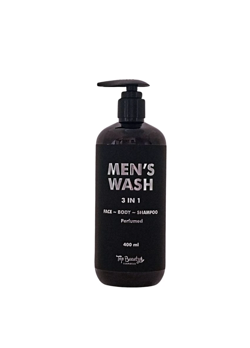 Men 3 в 1: гель для душа, шампунь и средство для умывания, 400 мл Top Beauty (377983219)